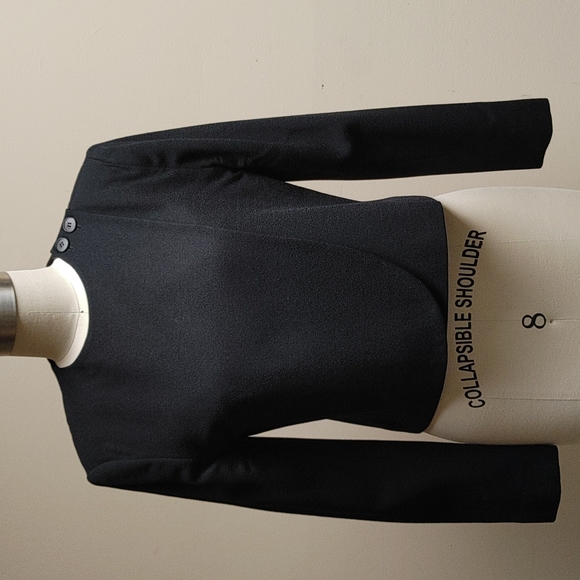 Vtg Prophecy Black Crepe Wool Jacket - Picture 8 of 14